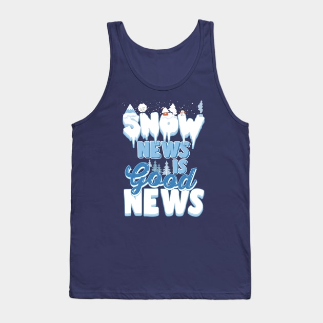 Winter Snowy Day Pun Tank Top by 4Craig